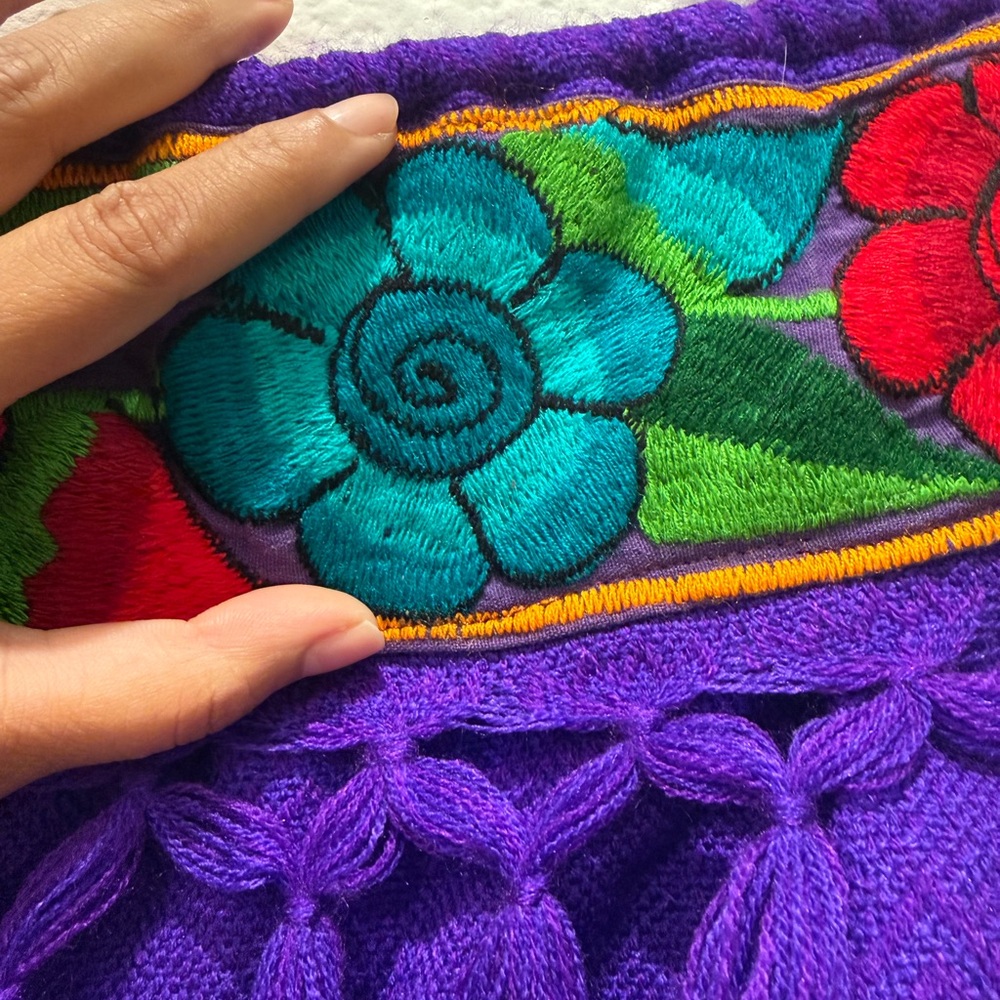 Colorful Off-Shoulder Embroidered Top - Picture 3 of 3